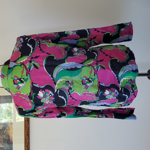 Talbots retro print top - Picture 5 of 7